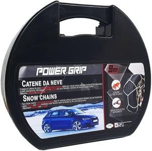 POWER GRIP - Catene da Neve 9mm | Montaggio Facile con Tensore Auto-bloccante | Omologate TÜV e GS | Compatibile con Varie Misure di Pneumatici, 9 MM Gruppo 50, Lega di Acciaio