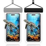 Newthinking Waterproof Phone Pouch, 2 Pack IPX8 Universal Waterproof Phone Case Bags for Swimming, Underwater Phone Dry Bags for iPhone 15 14 13 12 Galaxy and Other Phones up to 7.2"