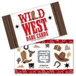 Big Dot of Happiness Western Hoedown - Wild West Cowboy Party Game Scratch Off Dare Cards - 22 Count