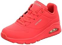 Skechers Women's Uno - Stand On Air Lace-Up Sneaker, Red, US 10