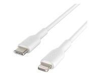 Belkin Certified PVC Lightning To USB-C To USB-C (Type C) Charge Cable, USB Cable, 3.3 Feet / 1M For Smartphone, White