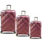 WINSOR Luggage Bags Set of 3 |Small, Medium & Large Hard Trolley Bags |8-Wheel, 360° Rotation |Durable, Easy-Glide, Lightweight Travel Suitcases |Ideal for Stress-Free Journeys(IT Rose Gold, Set Of 3)