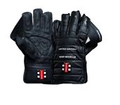 Gray Nicolls Limited Edition Wicket Keeping Gloves Adult Size (Black)