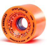 Orangatang Love Handles 65 mm 80a Cruising Longboard Skateboard Wheels (Orange, Set of 4)