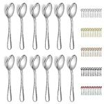 Evanda Teaspoons 12 Pieces, Stainless Steel 14cm Tea Spoon, Cutlery for Tea, Coffee, Cake, Dessert and Salad, Dishwasher Safe