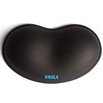 BRILA Ergonomic Silicone Mouse Wrist Rest, Cooling Silica Gel PU Leather Mouse Wrist Support Pad for Office Work and Laptop Computer Gaming