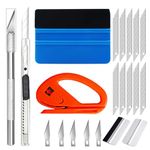 TecoKart® Wallpaper Scraper Tool Kit – All-in-One Car Wrap Scraper Kit with Blade Cutter Tool, Smoother, Felt Squeegee – Perfect for Wallpaper Tools Kit Set, Car Glass Film, and Tool Kit for Car