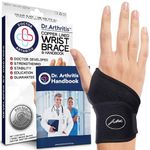 Doctor Developed Premium Wrist Supports - Neoprene & Nylon Carpal Tunnel Wrist Splint - Hand & Wrist Braces W/Doctor Handbook - Wrist Straps For Women & Men Injuries, Joint Disease, Sprains (single)