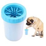 Pets Empire Foot Washing Cup, Pet Paw Cleaner Portable Dog Paw Washer with Soft Silicone Bristles for Quickly Cleaning Pets Muddy Feet Blue Small 9x11x9cm/3.5x4.3x3.5in