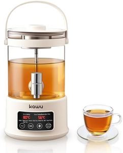 Kawu 2.5L Electric Kettle & Tea Maker with Steam Infuser, 7-in-1 Glass Water Boiler and Warmer, Variable Temperature Control Hot Water Dispenser, 24H Keep Warm for Tea, Office