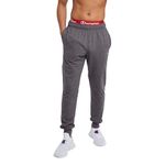 Champion Men's Joggers, Lightweight Lounge, Jersey Graphic Pants, 31" Sweatpants, Granite Heather C Patch Logo, Large