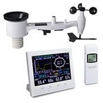 Ecowitt HP3500 Wi-Fi Weather Station, with WS69 Outdoor 7-in-1 Solar Powered Weather Sensor, WN32BP Indoor 3-in-1 Sensor and 4.3'' TFT Color Display Console