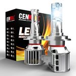 Cenmoll H7 LED Headlight Bulb, Super Bright 80W 16000LM 6000K Cool White 360 Degree Adjustable Beam H7 LED Bulbs Canbus Error Free Conversion Kit All-in-One Mini Design, Pack of 2