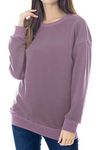 Smallshow Women's Nursing Sweatshirt Long Sleeve Fleece Breastfeeding Tops Misty Lilac Medium