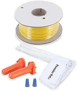 Premier Pet Wire and Flag Expansion Set - Expands In-Ground Electric Dog Fence Boundary, Includes 500 Feet of Wire, 50 Boundary Flags, Splice Capsules, and Connectors