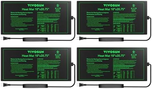 VIVOSUN 4-Pack 10" x 20.75" Durable Waterproof Seedling Heat Mat, UL & MET-Certified Warm Hydroponic Heating Pad for Germination, Indoor Gardening, Greenhouse