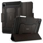 Spigen Rugged Armor Pro for iPad Pro 11 inch M2 4th Gen(2022) Case / 3rd Gen(2021) / 2nd Gen(2020) / 1st Gen(2018) Full Cover Folio Case with Built in Pencil Holder, Trifold Stand - Gunmetal