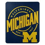 Northwest NCAA Michigan Wolverines Unisex-Adult Fleece Throw Blanket, 50" x 60", Campaign