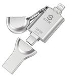 JSL JDTDC Apple MFi Certified 128GB Photo-Stick-iPhone 16/15/14/13/12 USB-Flash-Drive External Storage Stick for USB C iPhone-Thumb-Drive Memory-Stick-for-Android iPad-Flash-Drive Photo Transfer Stick