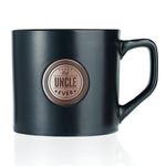 Onebttl Uncle Gifts Coffee Mug with Golden Badge from Niece and Nephew, 15oz/450ml Ceramic Mug for Father's Day, Christmas, Birthday - Best Uncle Ever