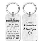 Jzxwan Daughter In Law Gifts for Wedding Day, Future Daughter-in-Law Gift Ideas, Happy Christmas Birthday Keychain for Daughter In Law