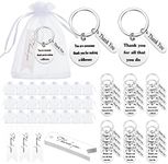 Yinkin 72 Pcs Employee Appreciation Gift Bulk for Employee Thank You Gifts Keychains with Bags for Teacher Graduation, Multi