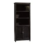 Sauder Edge Water Library with Doors, Estate Black