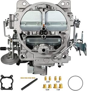4 Barrels Carburetor Carb ,For Edelbrock 1901R Rochester Quadrajet 4MV Chevy 1966-1973 - Summit Jegs Divorced Choke 1901-GG 4-BBL, Replace for Corvettes 1975-1979 750 CFM Vacuum Secondary Durable