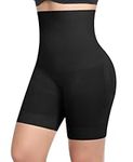 Werkiss Shapewear for Women Tummy Control Knickers High Waisted Body Shaper Shapewear Shorts Shaping Underwear Slimming Pants Under Dresses(Black, L)