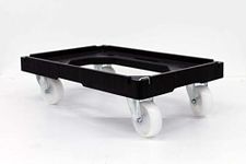 Heavy Duty Linking Dolly Transport Trolley for 600 x 400 Euro Plastic Stacking Containers - 300kg Load Capacity 4 Swivel Castors Office & Home Move