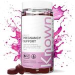 Pregnancy Vitamin Gummies for Women with 400mcg Folic Acid by Known | 60 Two-a-Day Gummies (One Month’s Supply) | Prenatal & Postnatal Support | Raspberry Flavoured Gummies (1)