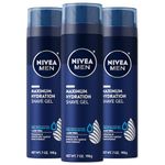 NIVEA Men Maximum Hydration Moisturizing Shaving Gel 7 Ounce (Pack of 3)