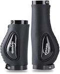 Silicone PU Leather Bicycle Handlebar Grips Sleeve Silicone Meat Ball Shock Grips Absorption Comfortable Mountain Bike Grips for Modified Mountain Bike (Black)