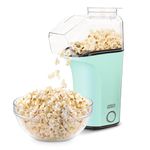 Dash DAPP150V2AQ04 Hot Air Popcorn Popper Maker with with Measuring Cup to Portion Popping Corn Kernels + Melt Butter, Makes 16C, Aqua
