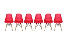 Inspirer Studio ® Set of 6 New Eiffel Style Chair (Red)