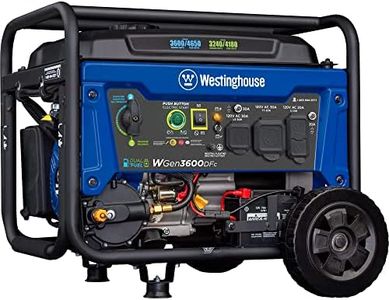 Westinghouse Outdoor Power Equipment 4650 Peak Watt Dual Fuel Portable Generator, Remote Electric Start with Auto Choke, RV Ready 30A Outlet, Gas & Propane Powered, CO Sensor