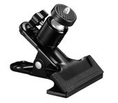 Spring Clamp for Camera - With 1/4" Screw Ball Head Swivel Holder Mount - For Camera, DSLR, Flash, Action Cam – Works with Sony, Canon, Nikon, Panasonic, Flip, Kodak, Fujifilm, Toshiba, Veho and more