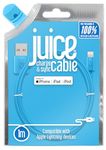 Juice 1m Apple Lightning Cable. USB to Lightning iPhone Charger Cable, MFI Certified Apple Charger Cable. Long, Durable iPad Charger Cable & iPhone Cable (Aqua)