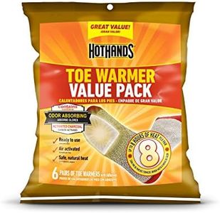 HotHands Toe Warmers - Long Lasting Safe Natural Odorless Air Activated Warmers - Up to 8 Hours of Heat - 6 Pair