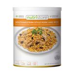 Nutristore Freeze-Dried Southwestern Style Pork and Rice | Emergency Survival Bulk Food Storage Meal | Perfect for Everyday Quick Meals and Long-Term Storage | 25 Year Shelf Life | USDA Inspected