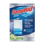 DampRid Fresh Scent Hanging Moisture Absorber, 16 oz., 3 Pack - Eliminates Musty Odors for Fresher, Cleaner Air, Ideal for Closet, 14% More Moisture Absorbing Power*- Blue