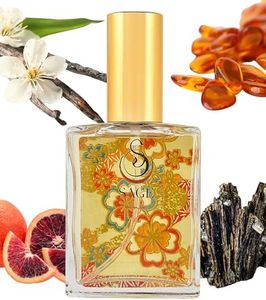 Amber Organic Perfume Spray by Sage- 2 oz, Vegan & Cruelty-Free, Earthy Scent, Amber, Blood Orange, Musk