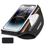 Phone Armband for Running 3D Design Cell Phone Armband with Zipper Pocket for Earbuds Car Keys, Water Resistant Sport Arm Band for iPhone 14 13 12 11 Pro Galaxy S20 S30 Fit Up to 6.9'' with Phone Case