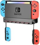 SOKUSIN Wall Mount Compatible with Switch & Switch OLED - Space-Saving Metal Mount with Joy-Con Hooks and 6 Playing Card Slots, Storage Surface Suitable for Living Room and Bedroom (Black)