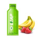 LEAP 5 Sachets Of Energy Gel For Runners,Cyclists&Athletes -Natural Ingredients For Quick Energy&Easy Digestion-Contains Amino Acids&Mct Oil(Banana-Strawberry)