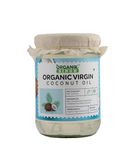 Organik Singh Extra Virgin Coconut Oil-500ml | Cold-Pressed & Certified Organic | Chemical-Free | Virgin Coconut oil for skin | Organic coconut oil for hair, Oil Pulling and body massage | Glass Jar.