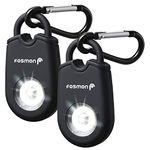 Fosmon Personal Alarm for Women (2-Pack), Self Defense Keychain Safety Sound Siren 125DB Loud with Strobe Light LED Flashlight Carabiner, SOS Emergency Security Alert Device for Kids Elderly and Men