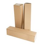 380×75×75mm (15"x3"x3") Long Corrugated Cardboard Boxes Mail Small Parcel Post Boxes for Posting Brown Mailing Post Shipping Box for Small Business, Storing or Gift Wrapping Packaging(10 Pcs)