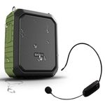 Portable Bluetooth Waterproof Voice Amplifier Wireless Headset Microphone Small Personal Pa Speaker 18W 4400mAh Rechargeable Wearable Mic System for Teachers or Outdoors
