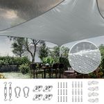 Quictent 12x16ft Waterproof Sun Shade Sails for Patios Polyester Fabric Cloth